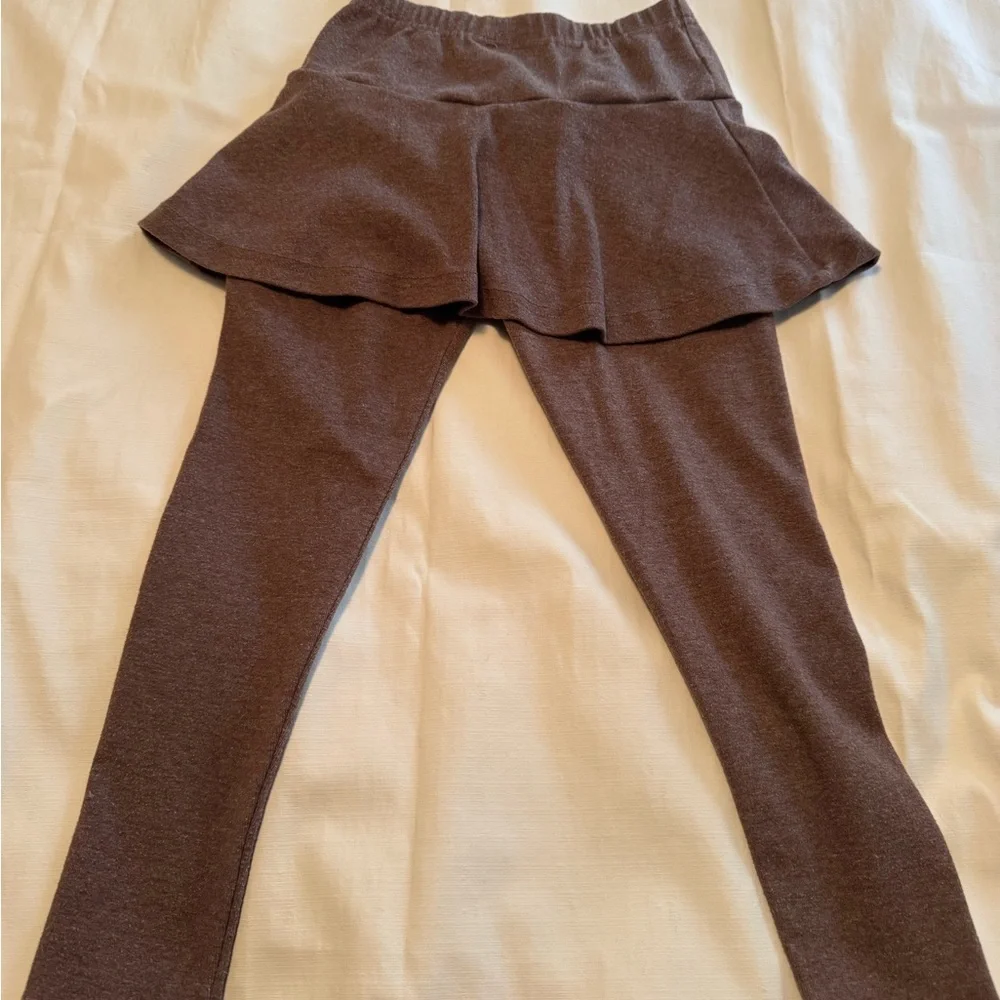 Toddler/Girls Brown Skirted Leggings with Cute Cat Detail - Picture 4 of 7